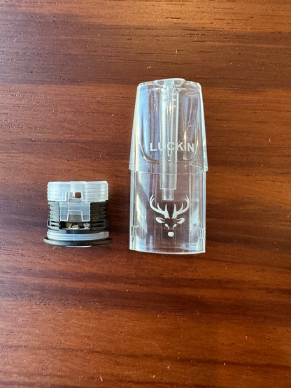 【LUCKIN幸運一代發光空彈】四彩發光一代空彈1.6ML 通配各類一代主機 綠紫黃紅四色發光 不漏油不飛油 適配6-8W功率主機 煙霧綿柔穩定