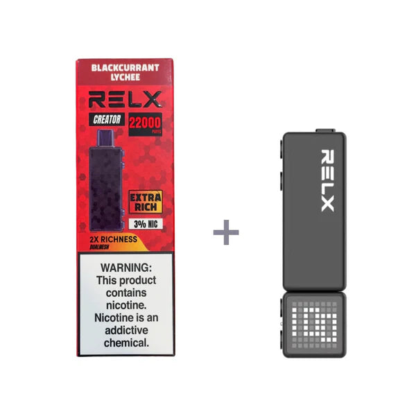 限時活動-買3盒煙彈+$100送主機/正品悅刻積木樂高 RELX Creator 22000口｜智能顯示・可調功率・長效續航-台灣現貨